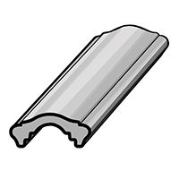 2-7/32 Inch (in.) Heavy Wide Molded Cap Rails 2-7/32 Inch (in.) Heavy Wide Molded Cap Rails