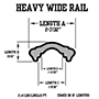 <!-2-7/32 Inch (in.) Heavy Wide Molded Cap Rails Diagram->